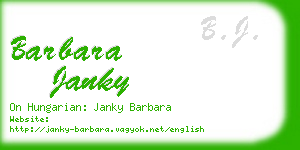 barbara janky business card